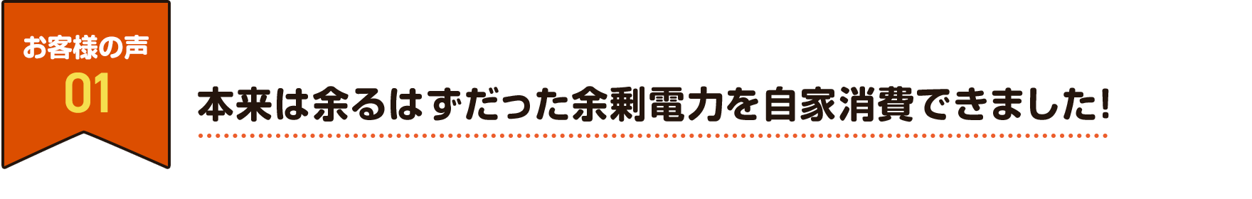 【お客様の声1】本来は余るはずだった余剰電力を自家消費できました！